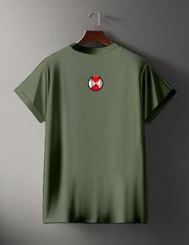 Camiseta de hombre NEVER GIVE verde kaki