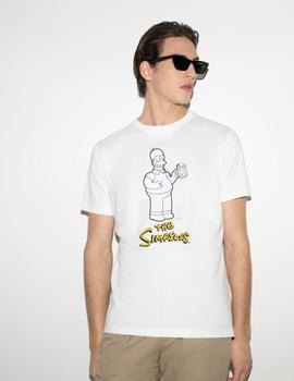 Camiseta A. Morato Blanca regular fit ' The Simpson'