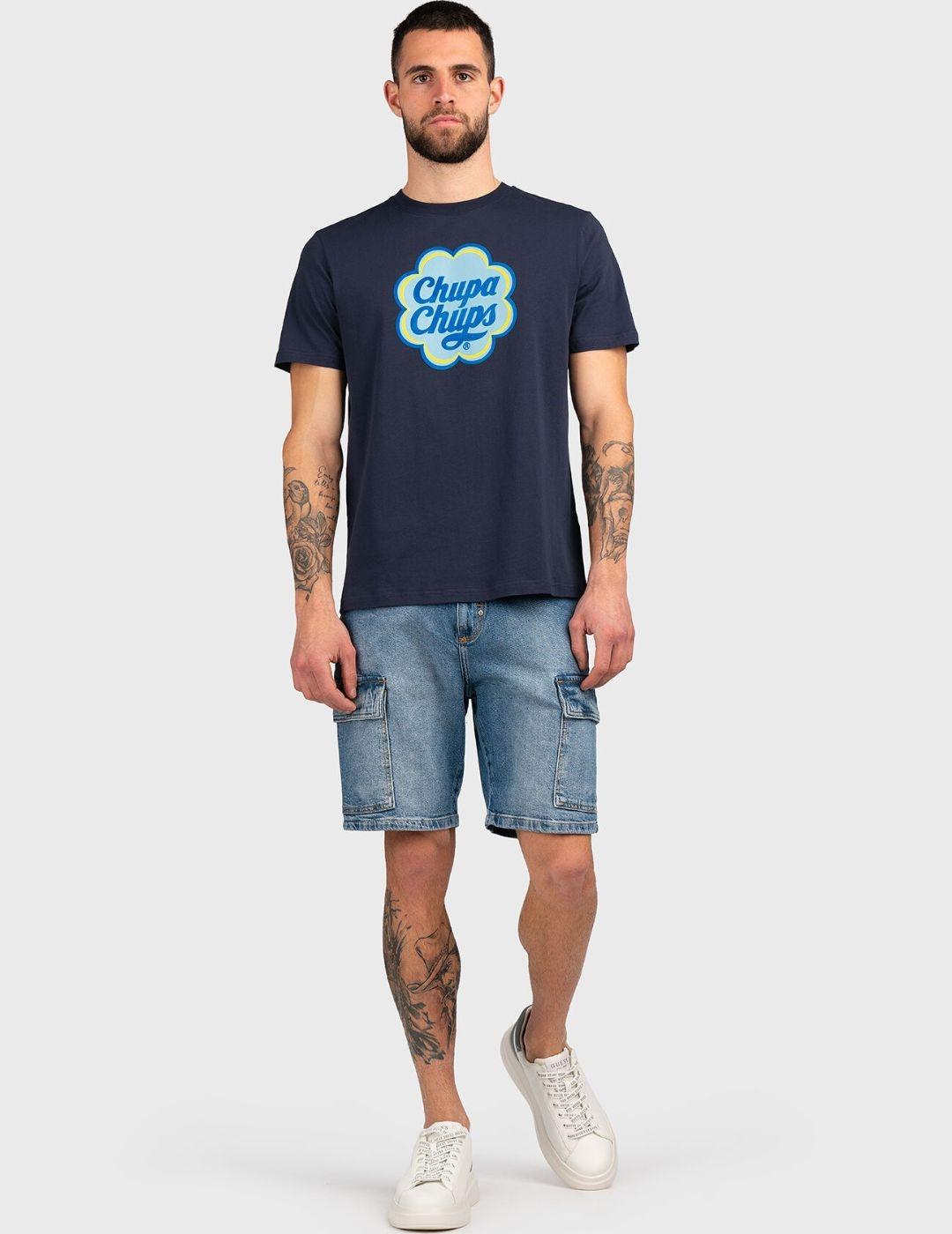 Camiseta azul marino A.Morato con estampado Chupa Chups