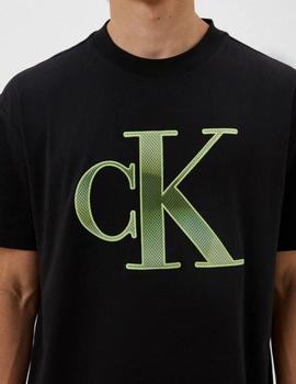 Camiseta negra perforted monologo Calvin Klein