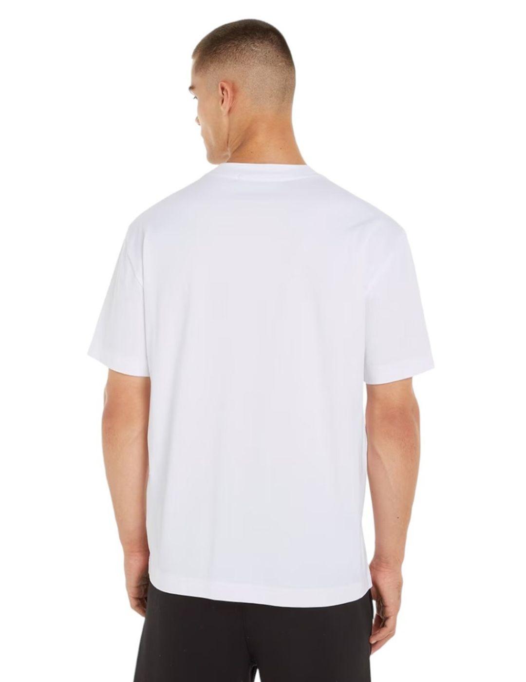 Camiseta blanca con logo fotográfico Calvin Klein