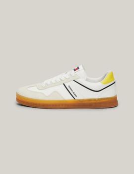 Zapatillas blancas cupsole retro de ante Tommy Jeans