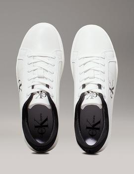 Zapatilla de piel blanca classic cupsole de Calvin Klein