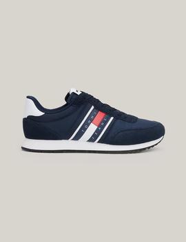 Zapatillas azules running con cordones y logo Tommy Jeans