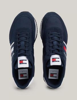 Zapatillas azules running con cordones y logo Tommy Jeans