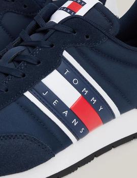 Zapatillas azules running con cordones y logo Tommy Jeans