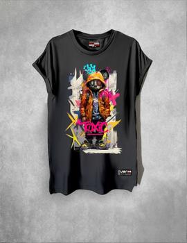 Camiseta negra larga de mujer TOXIC de LaSal