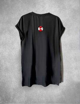 Camiseta negra larga de mujer TOXIC de LaSal