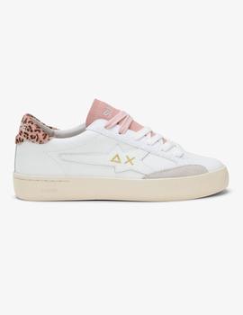 Zapatilla SUN68 KATY LEATHER Blanco/rosa