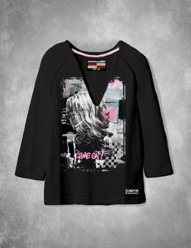 Camiseta de mujer Lasal GAMEON negro